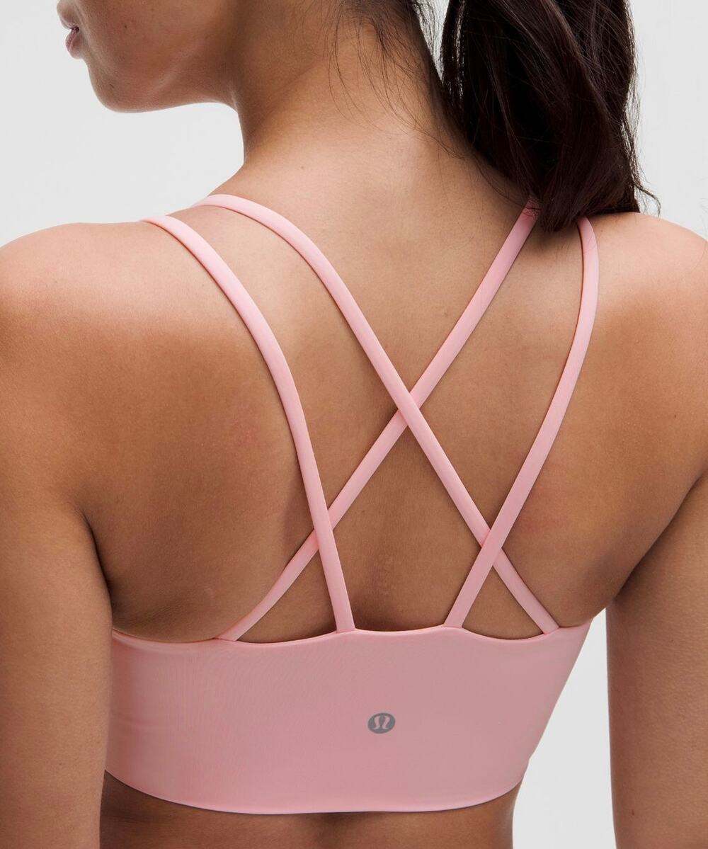 Lululemon Like a Cloud Bra Longline  B/C Cup Strawberry Milkshake Pink Size 4